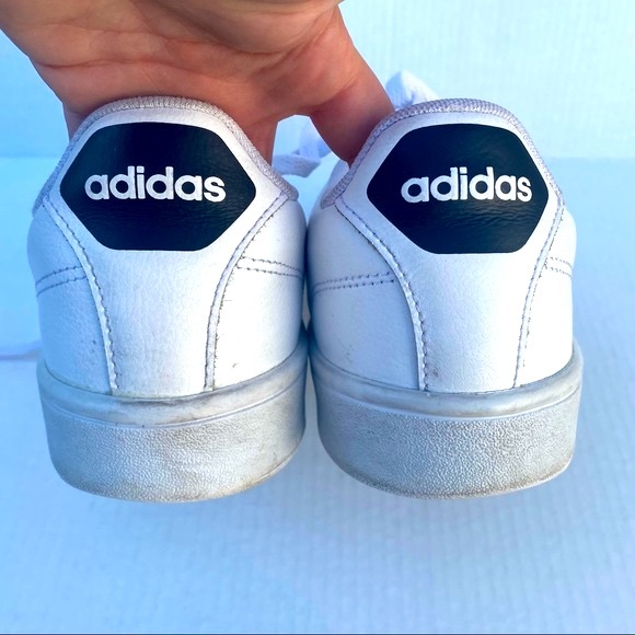 Adidas cloudfoam classic 3 stripe sneakers white black size 10.5 - Picture 10 of 11